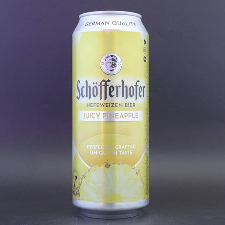 This is a can of Schöfferhofer - Pineapple Radler - 2.5% (500ml). It is a Radler craft beer available to buy from Ghost Whale, voted London's best craft beer shop.