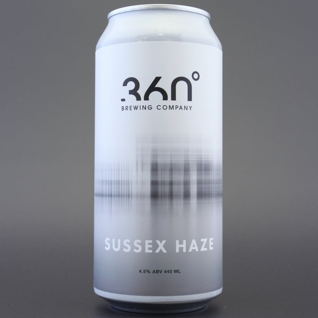 360 Degree Brewing Company 'Sussex Haze', a 4.5% craft beer from Ghost Whale.