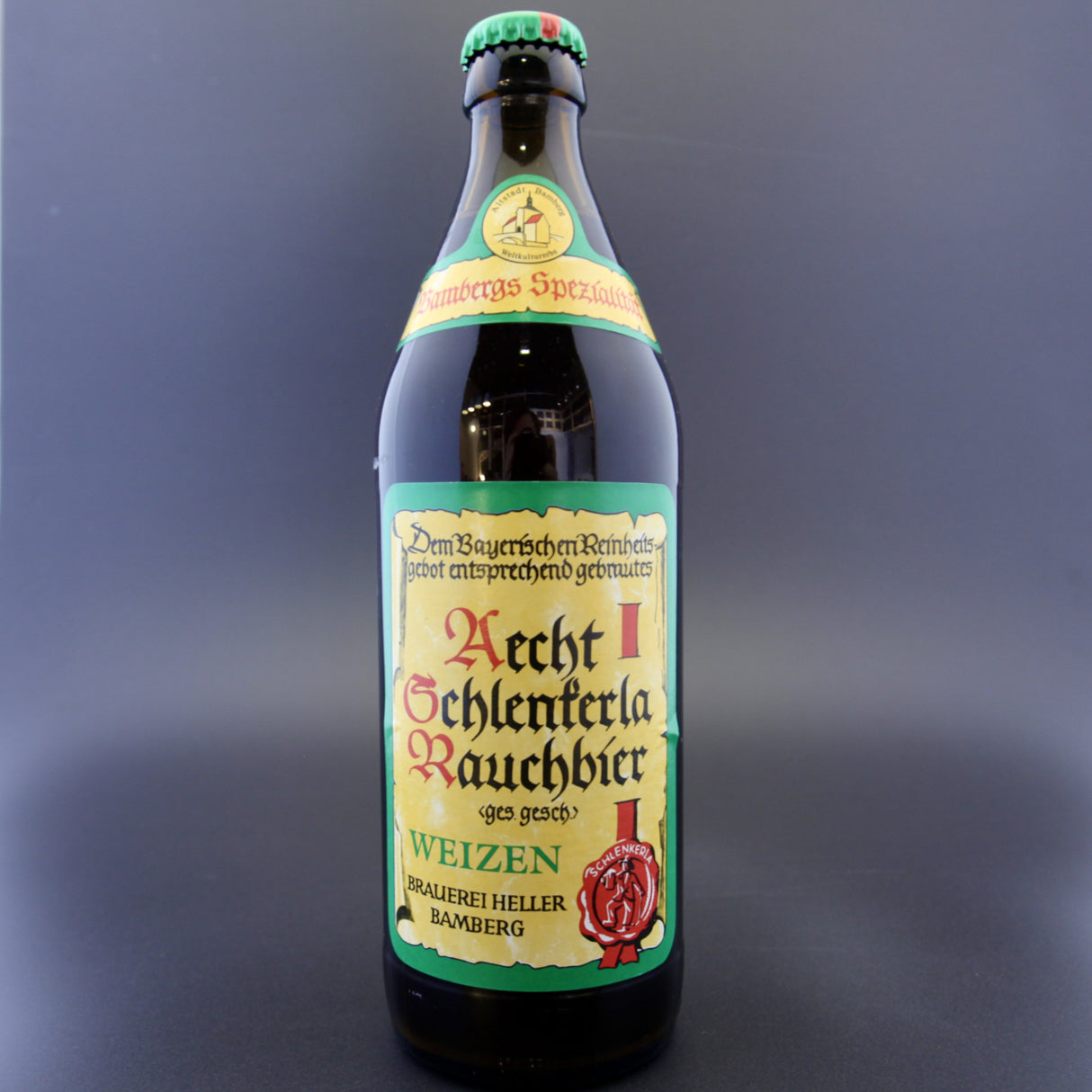 This is a bottle of Schlenkerla - Rauchbier Weizen - 5.2% (500ml). It is a Wit / Wheat craft beer available to buy from Ghost Whale, voted London's best craft beer shop.