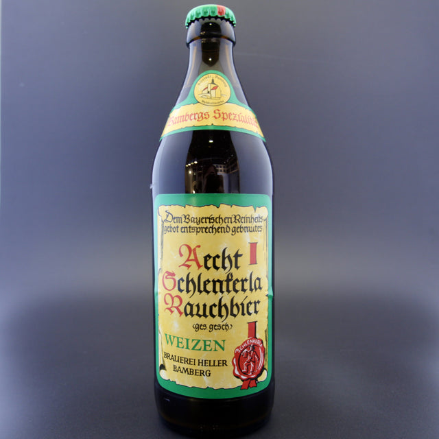 This is a bottle of Schlenkerla - Rauchbier Weizen - 5.2% (500ml). It is a Wit / Wheat craft beer available to buy from Ghost Whale, voted London's best craft beer shop.