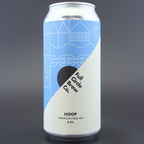 This is a can of Full Circle Brew Co - Hoop - 4.8% (440ml). It is a Pale Ale craft beer available to buy from Ghost Whale, voted London's best craft beer shop.