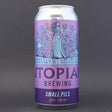 This is a can of Utopian - Small Pils - 3.4% (440ml). It is a Lager / Pilsner / Kölsch craft beer available to buy from Ghost Whale, voted London's best craft beer shop.