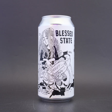 This is a can of Burning Sky - Blessed State - 7.3% (440ml). It is a Stout / Porter craft beer available to buy from Ghost Whale, voted London's best craft beer shop.